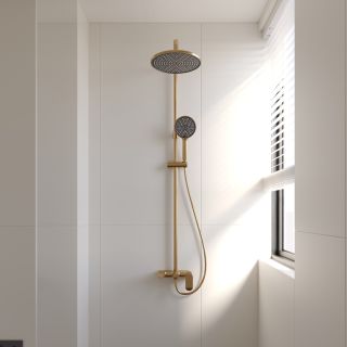 Душевая стойка FERRI, золото брашинг